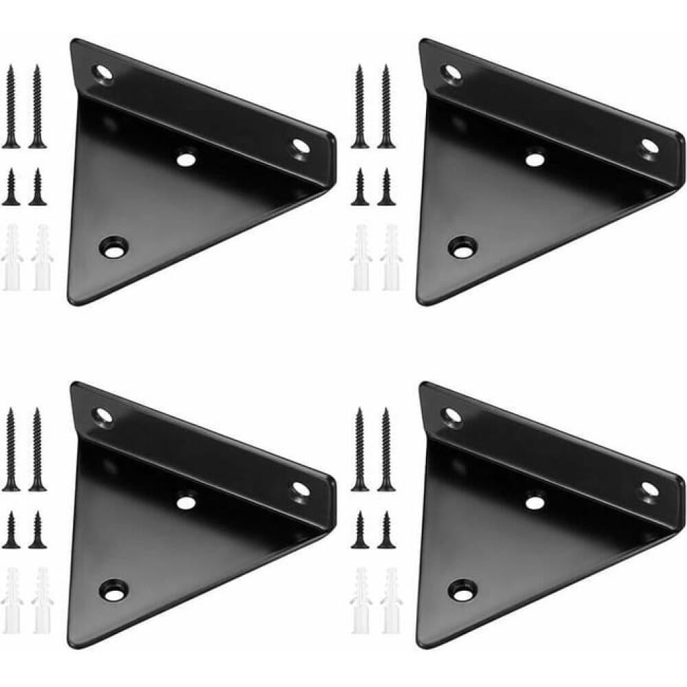 20 x 5 mm metalowych wsporników półkowych w kształcie litery L do szkła, drewna, regałów na książki i szafek.