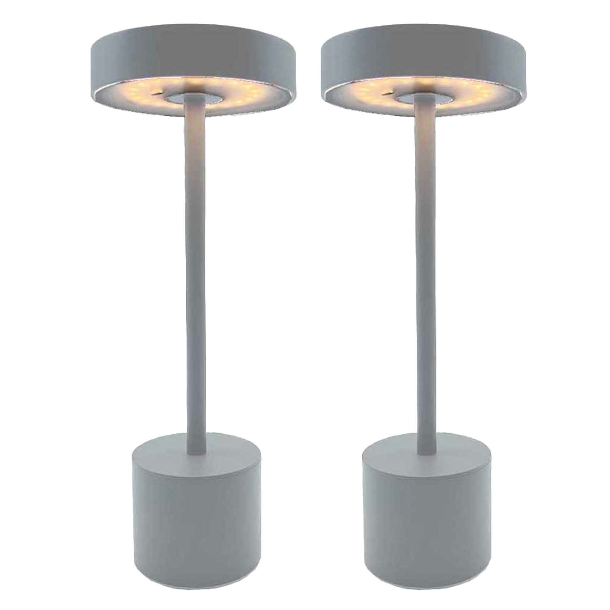 Juego de 2 lámparas de mesa inalámbricas h30cm roby