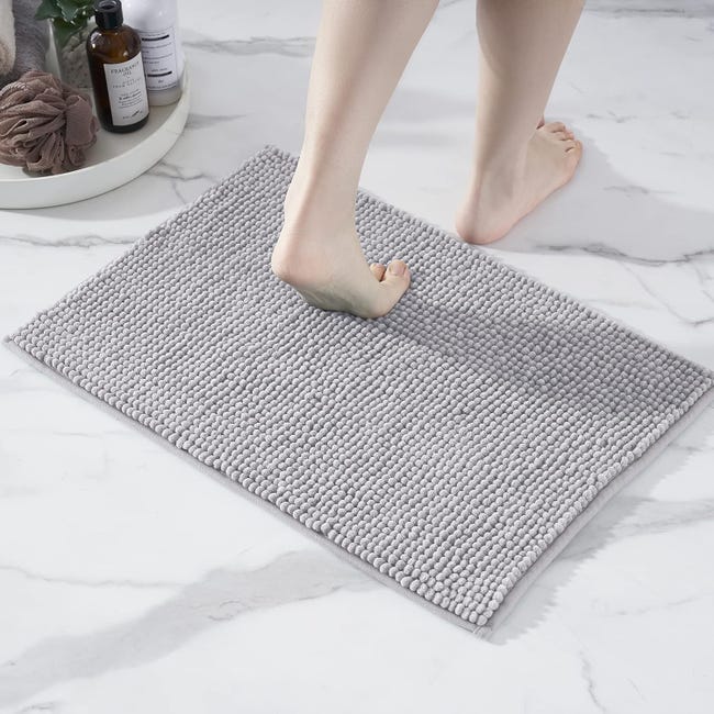 OLANLY Tappeto da bagno di lusso, tappeto da bagno in microfibra, morbido e assorbente, tappeto da bagno shaggy antiscivolo, lavabile in lavatrice, tappetino da bagno per pavimento del bagno, vasca e OLANLY Tappeto da bagno di lusso, tappeto da bagno in microfibra, morbido e assorbente, tappeto da bagno shaggy antiscivolo, lavabile in lavatrice, tappetino da bagno per pavimento del bagno, vasca e