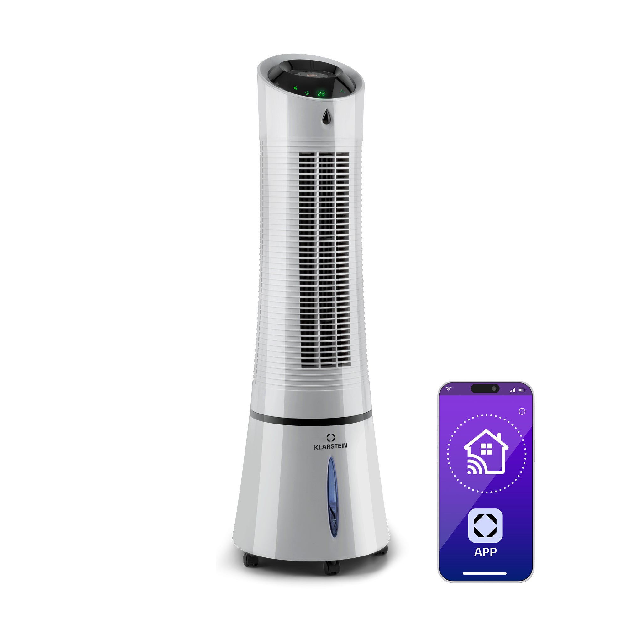 Klarstein summerjam set de 2 ventilateurs sur pied 50w 3 niveaux - noir