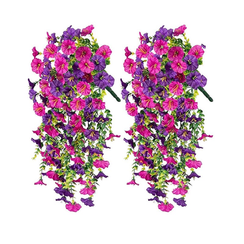 Precisetrue Lot De 2/4 Fleurs Artificielles à Suspendre En Soie