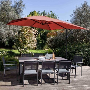 Portaombrelli Da Patio Con Sacco In Tessuto Oxford 900D, Peso 18 Kg Riempibile Con Sabbia, Per Ombrellone Esterno Offset