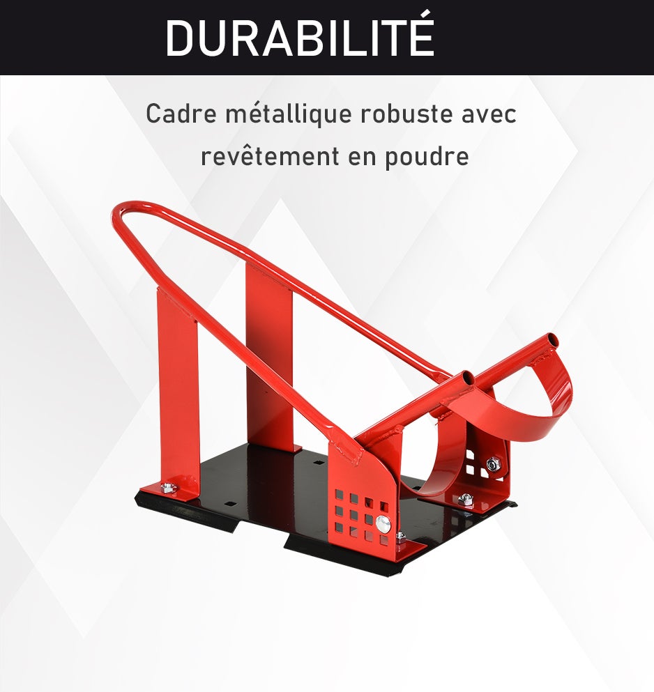 Rail de support universel pour moto Métal HOMCOM - 5