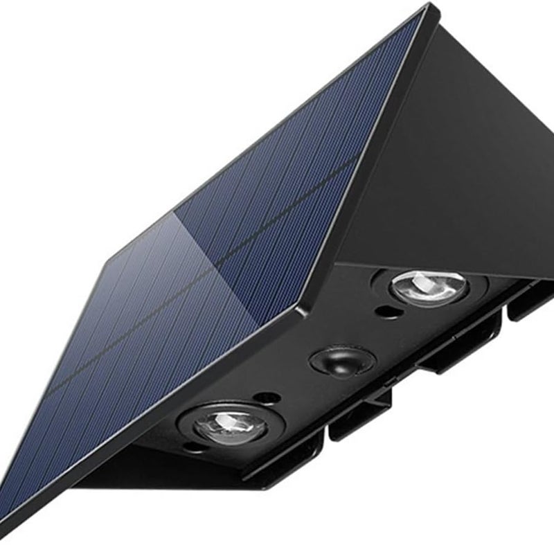 Zmieniające kolor oświetlenie solarne na ogrodzenie, dekoracja ścienna na zewnątrz, do ogrodu, willi, na dziedziniec, w kolorze czarnym