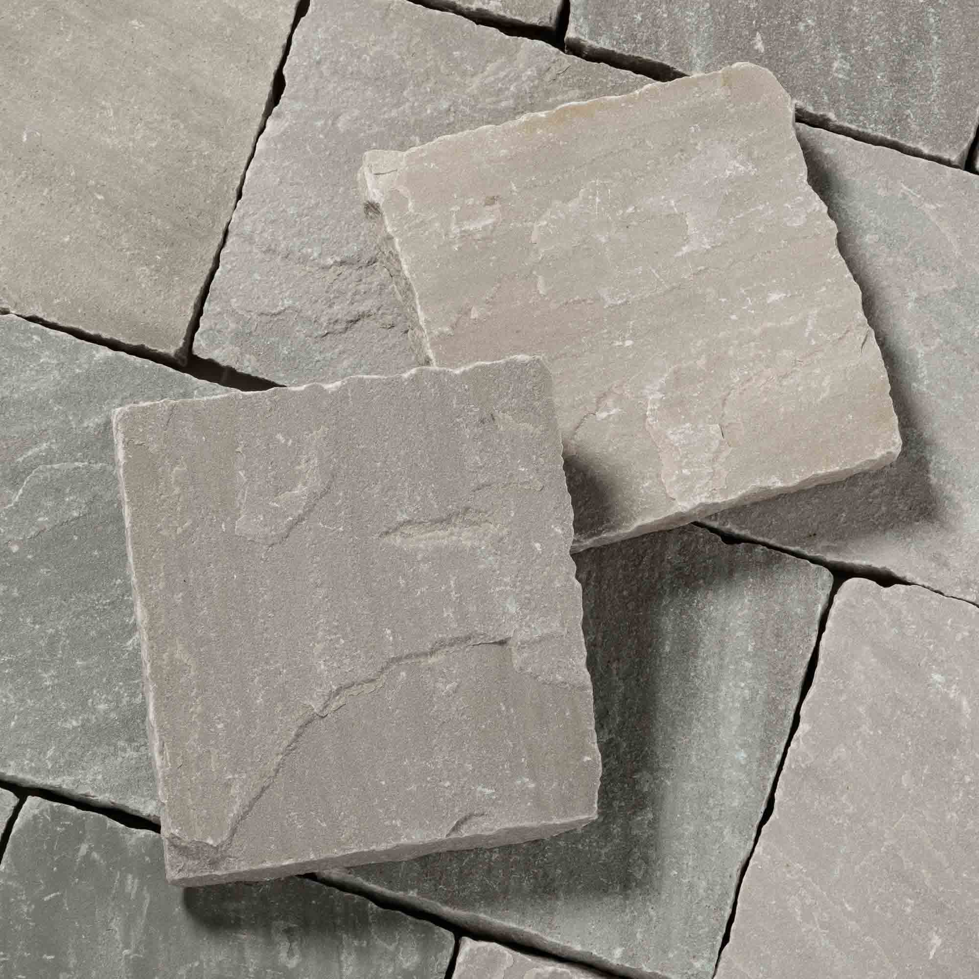 Pavé Grès Kandla Gris 14x14x2-2,5 cm (vendu au m² - 42 pavés/m²) - RO'MA NATURE - 3