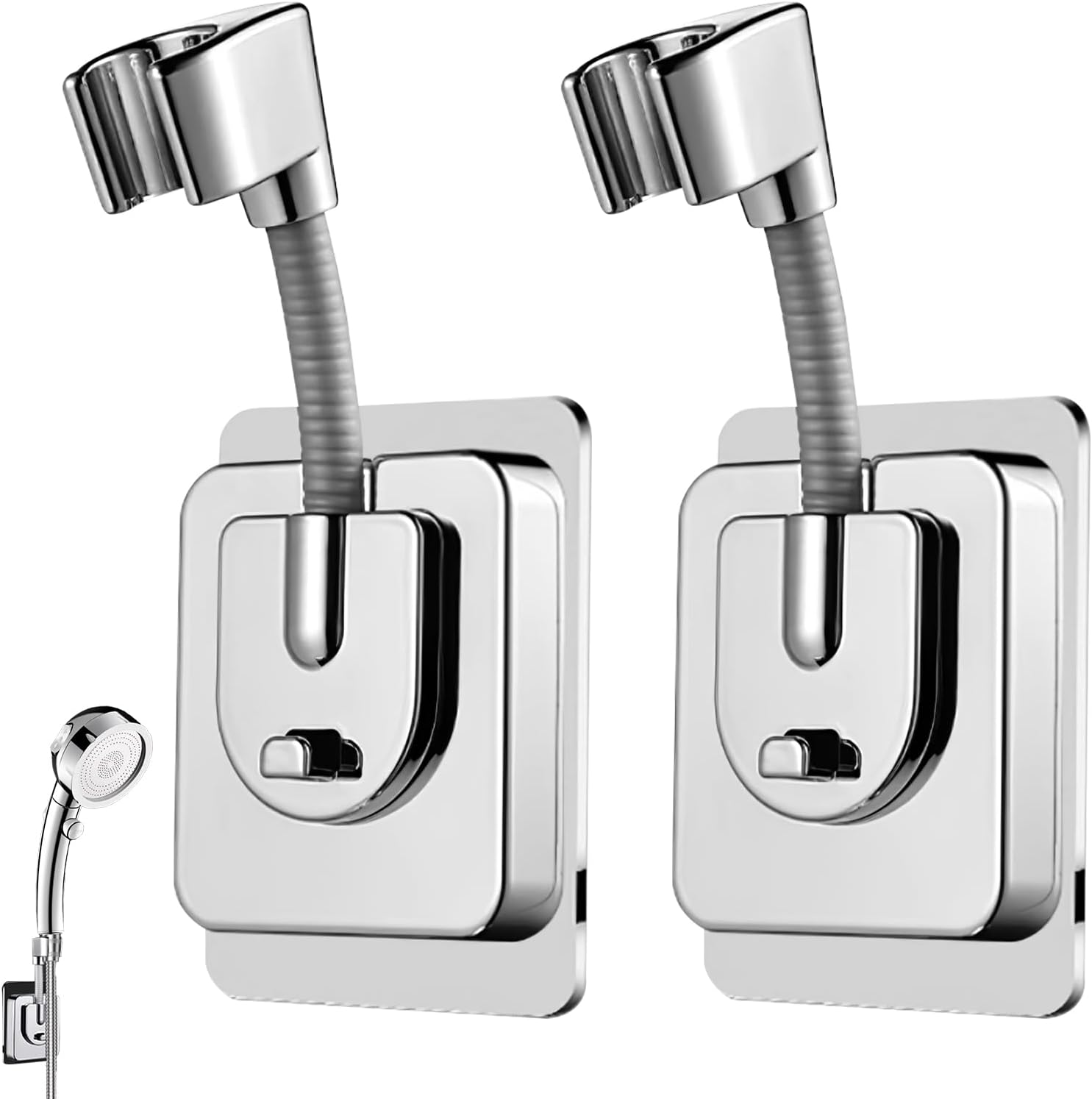 Support Pommeau De Douche Réglable 180° En Alliage De Zinc - Fixation Murale Pivotante