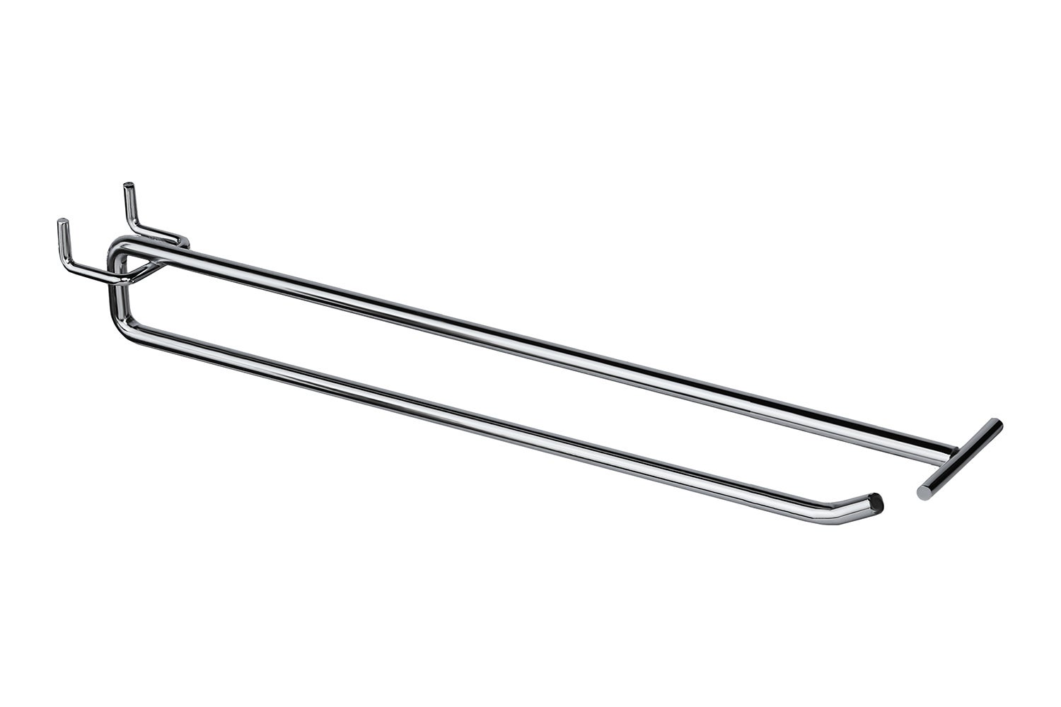 Zestaw 100x Zawieszka pojedyncza z wysięgnikiem europerforowana 25cm fi6 srebrny KTD