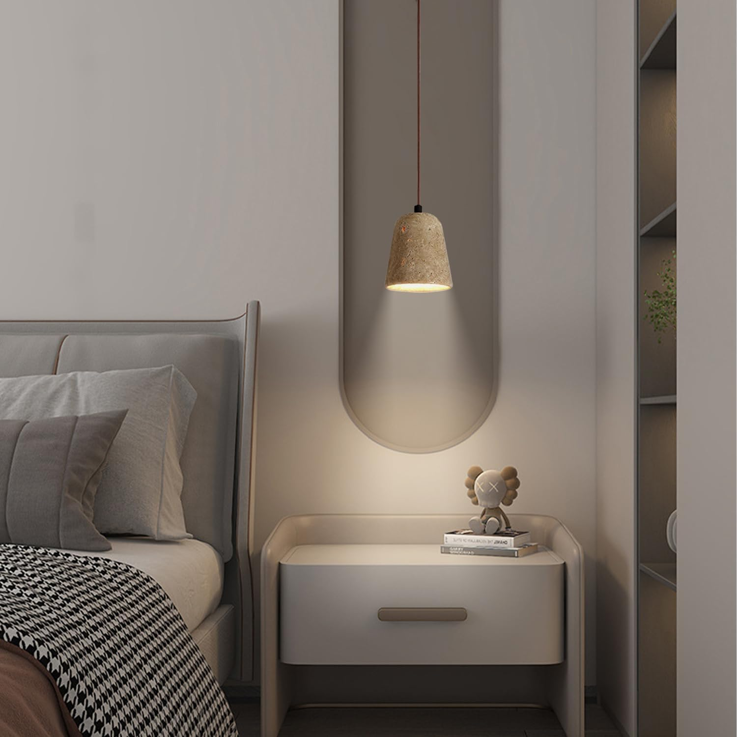 Lampy wiszące z żarówkami, żyrandole LED, lampy sufitowe w stylu vintage, żyrandole nocne, lampy sufitowe, 3 temperatury barwowe, regulowana wysokość - 7