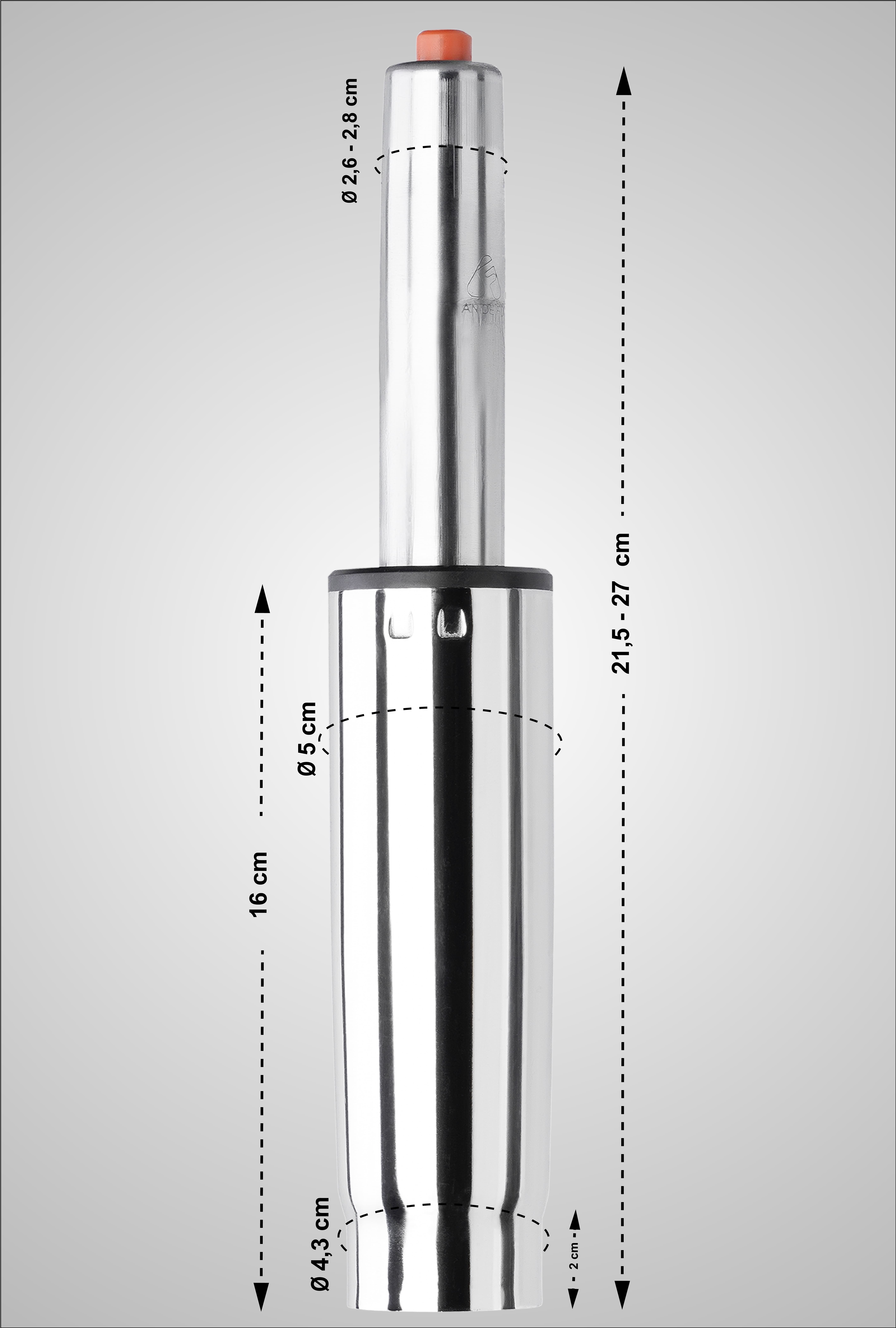Molla A Gas Per Sedia Ufficio Baasha - 450 Kg Regolabile In Altezza 290-430 Mm - Ricambio Universale Nero TÜV4