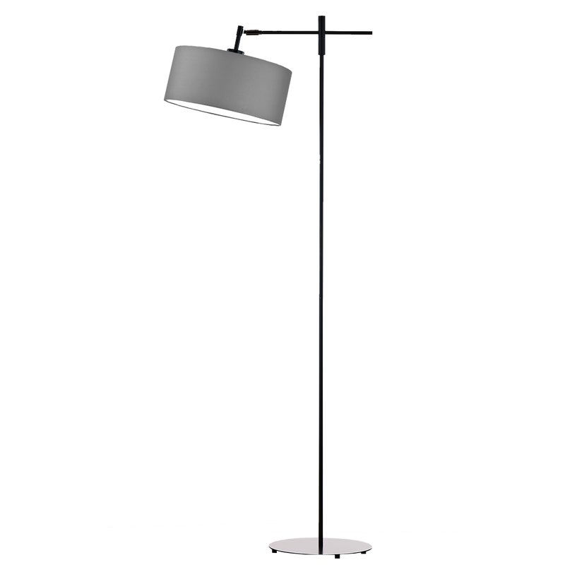 Lampa stojąca podłogowa przegubowa regulowana z abażurem walec 30cm SALIX