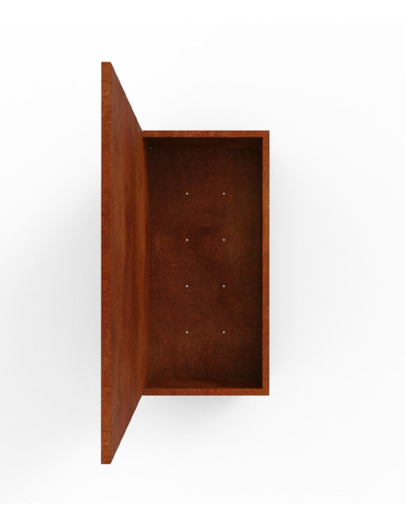 Jardinière avec panneau métal Acier Corten Premium H.180 cm - madecoupesurmesure - 5