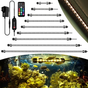 Luce LED Per Acquario RGB - 30cm, 3W, Telecomando - Impermeabile IP67 - Con Ventose Per Fissaggio - Foto 12