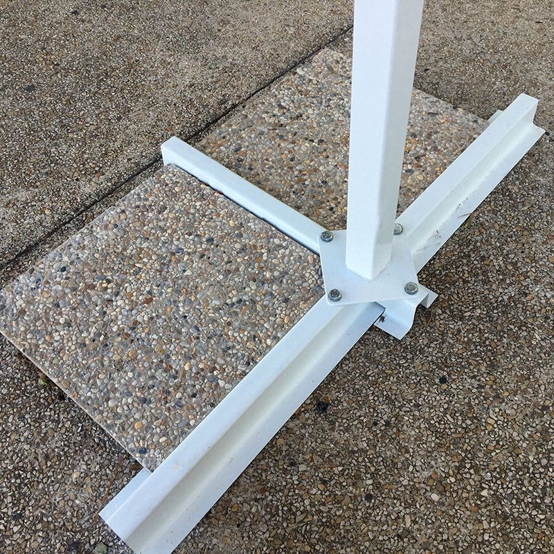 Stores bannes de terrasse double pente avec coffre sur pied - 4 x 4 m - Taupe - 2