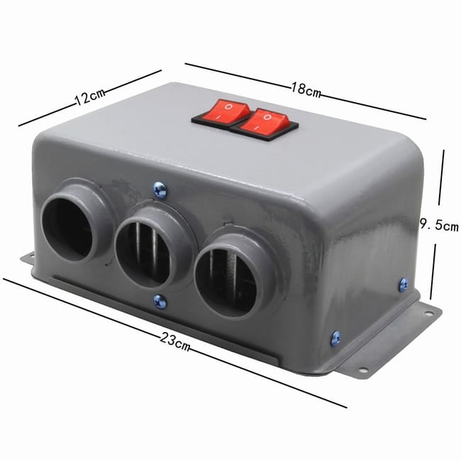 Kompaktowy ogrzewacz samochodowy 800 W 12 V, 3 otwory, szybkie nagrzewanie, rozmrażanie, niski poziom hałasu zimą - 4