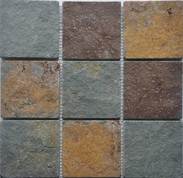 Mosaïque effet ardoise multicouleur DISTRIMAT Madras Multicolor 30 x 30 cm - carton de 8 plaques (0,72 m²)