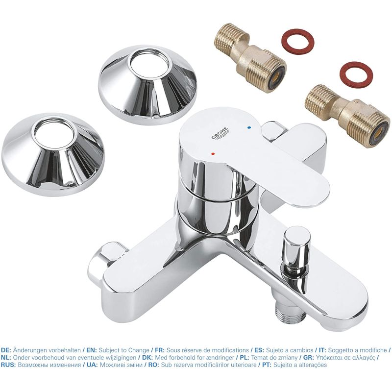 GROHE BauEdge mitigeur bain-douche en laiton chromé extérieur - 4