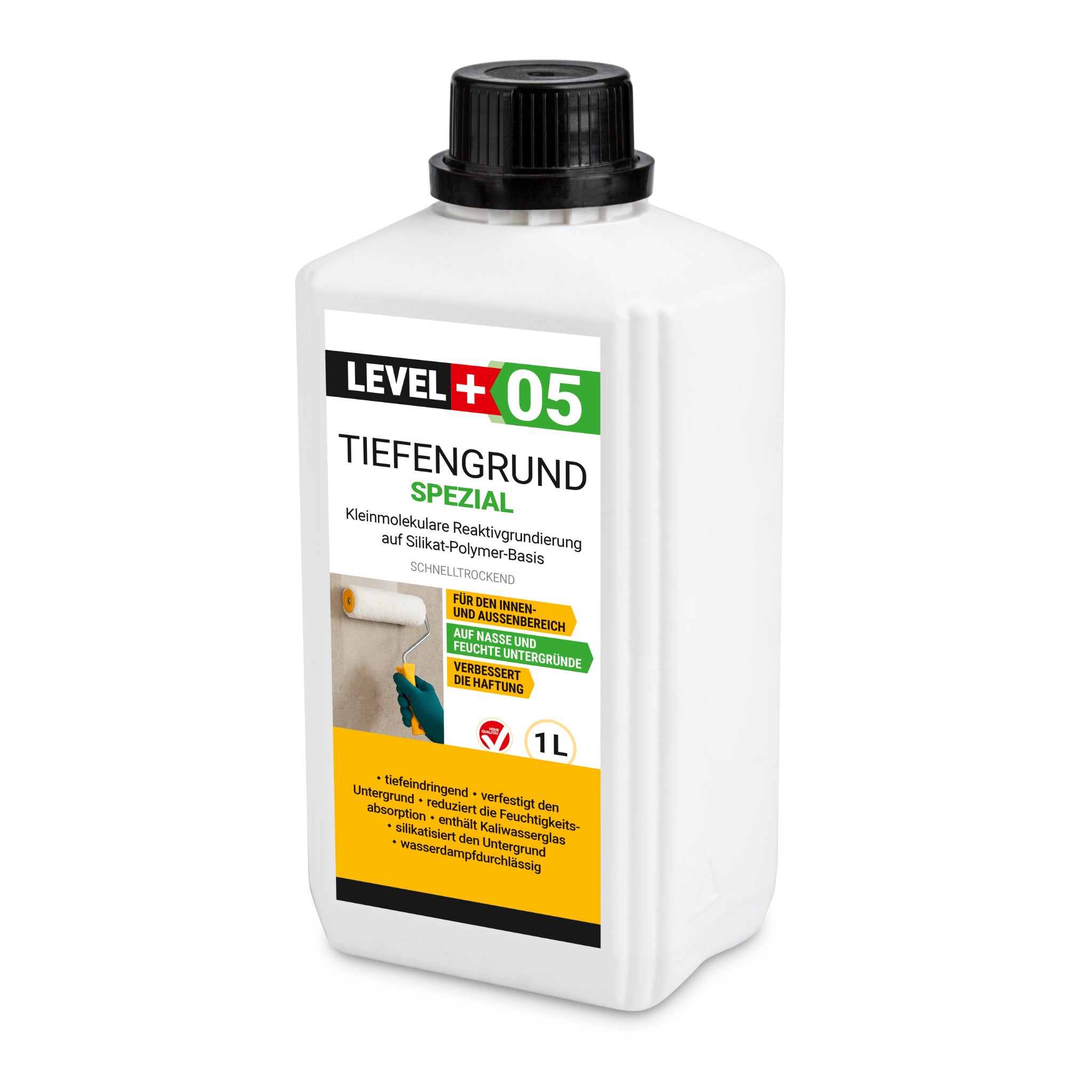 LEVEL+ Kit d'étanchéité pour l'étanchéité de la douche Salle de bain Bande d'étanchéité Film liquide 4kg SET08 - 3
