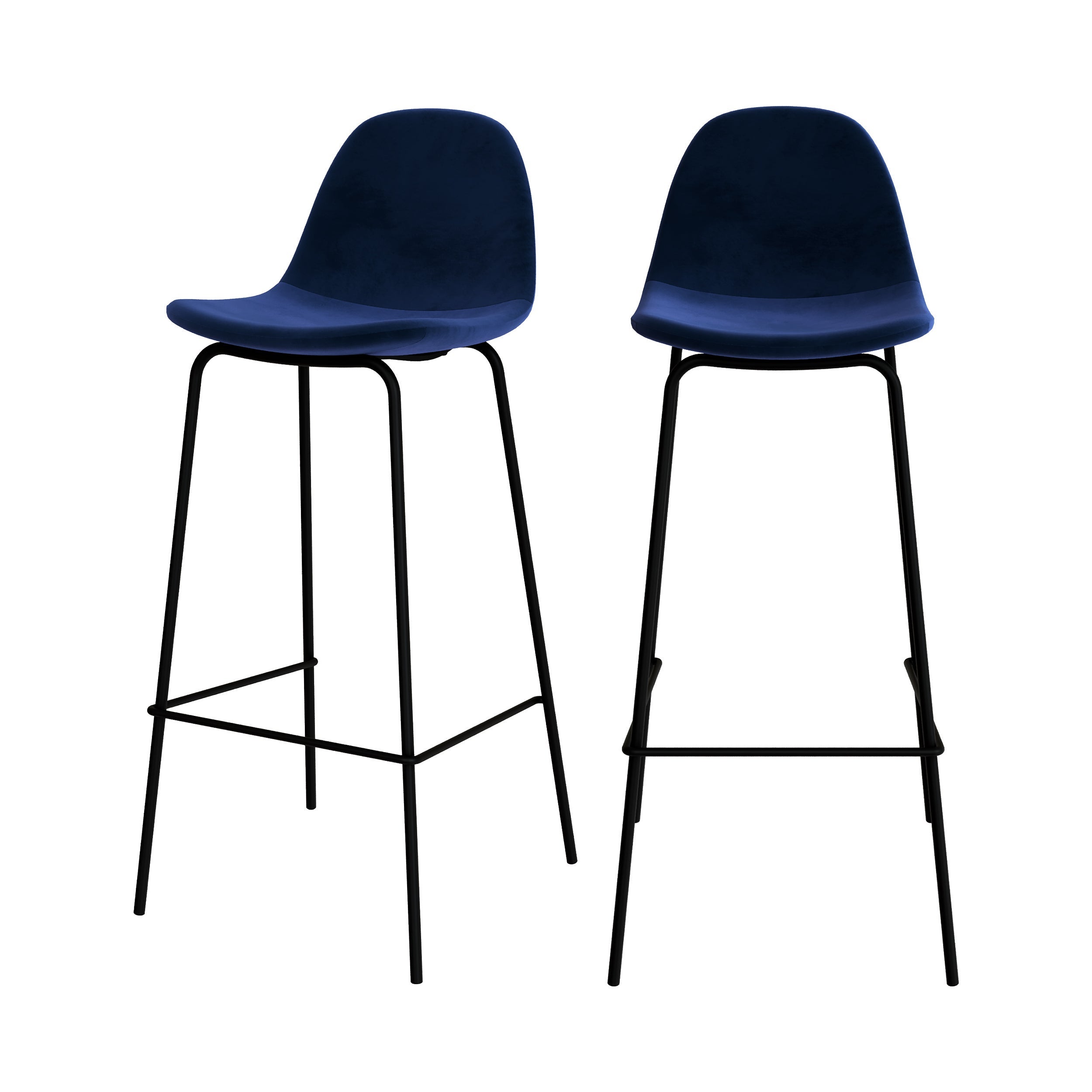 Silla De Bar Henrik - Juego De 2 Sillas Altas Para Cocina O Bar - Estilo Moderno