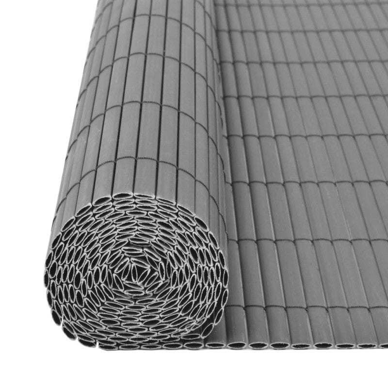 Cerca de jardim dupla face PVC 90 x 500 cm cinza - 5