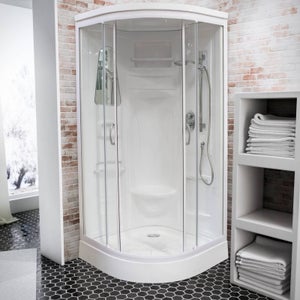 Cabine de douche coulissante 2 portes 2 panneaux fixes | 160