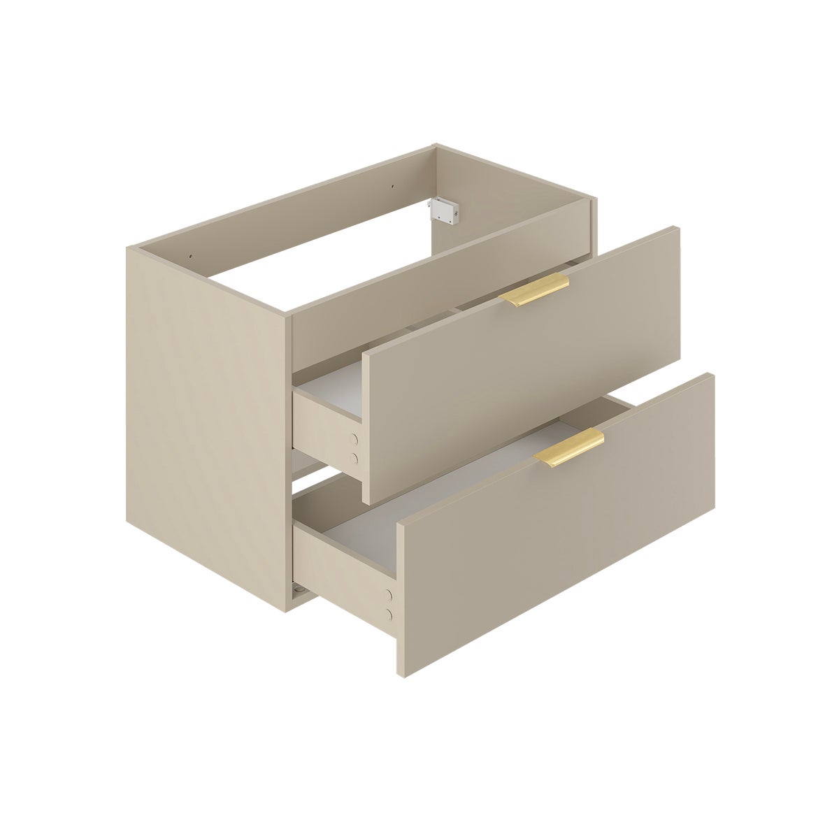 Ensemble meuble simple vasque encastrée 80cm et colonne Astrid Cachemire - 4