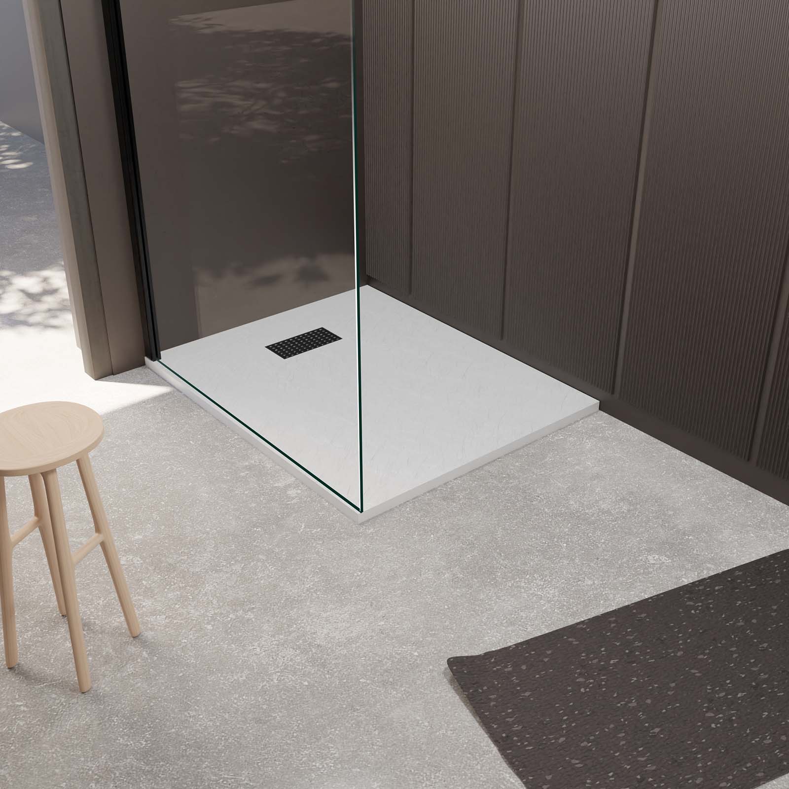 Plato De Ducha Huno 100x80 Cm Blanco | Leroy Merlin