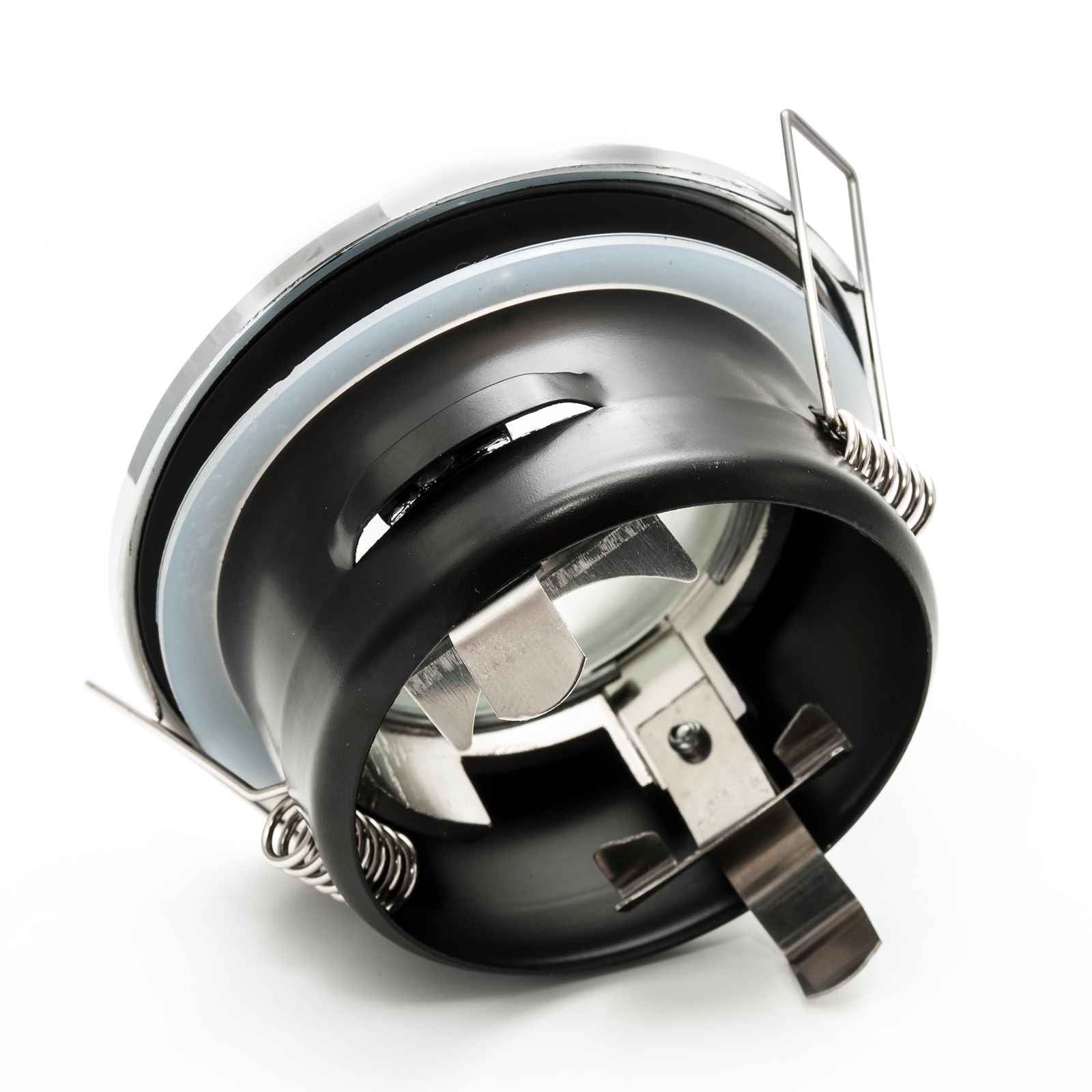 Spot encastré LED 6W 12V Chromothérapie IP65 lampe cabine de douche GU5.3 RGBW RGB 3000K télécommande IR SILVER CHROME - 6