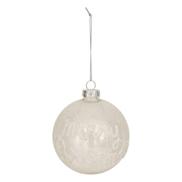 20 Palline Di Natale In Vetro Da 6 Cm – Bianco Puro, Mix Opache E Lucide – Decoration Albero Di Natale - 2