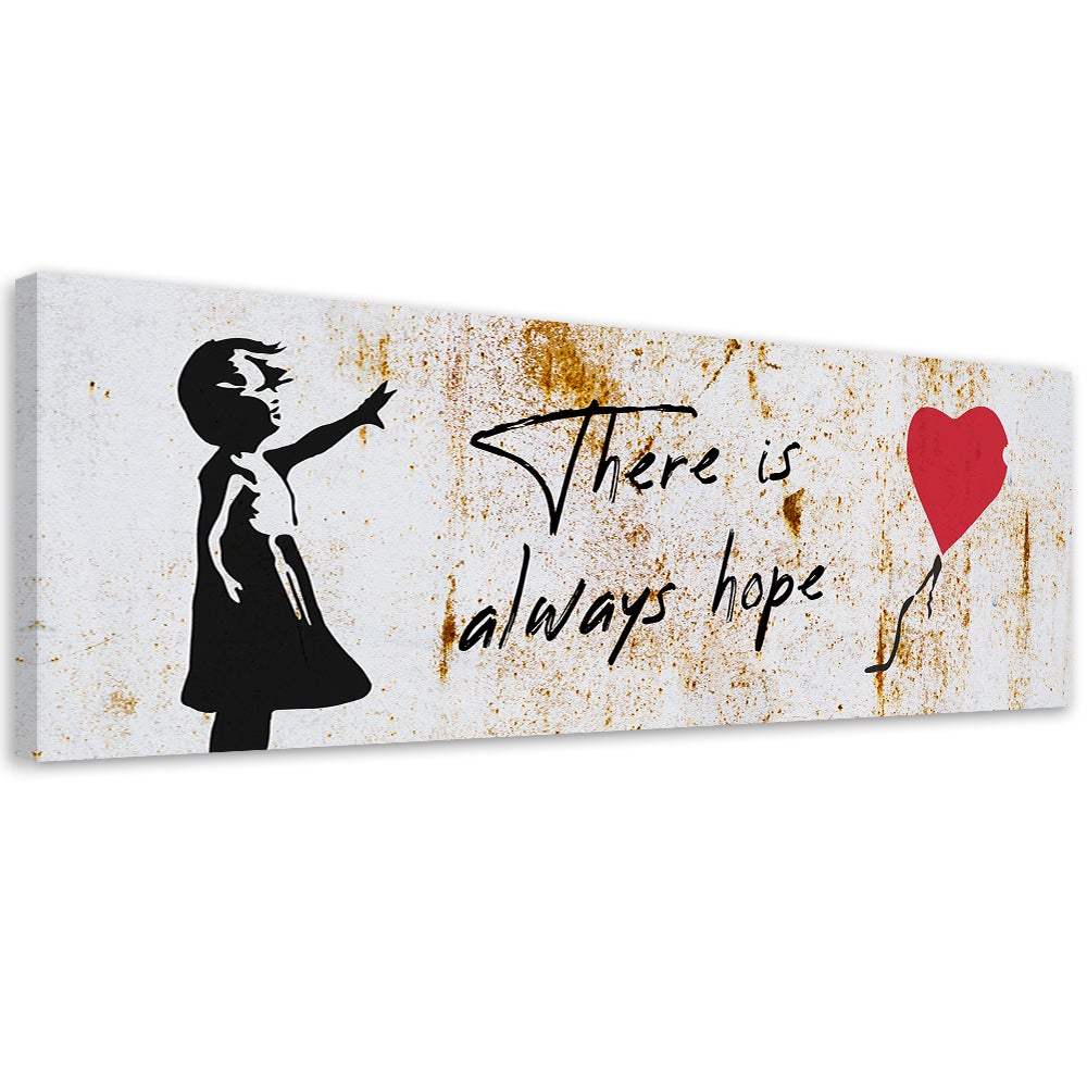 Obraz na płótnie, Banksy Dziewczynka z balonikiem 120x40