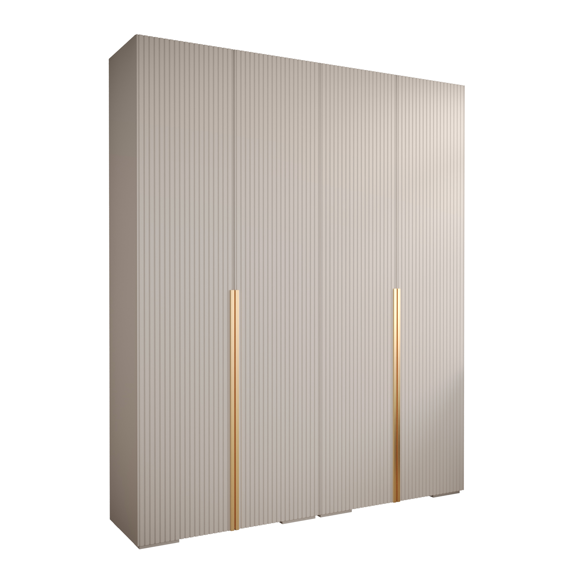 Szafa uchylna otwierana wysoka MANHATTAN RYFEL 9 200 x 40 x 236,7 cm biały + u. złoty Abiks Meble