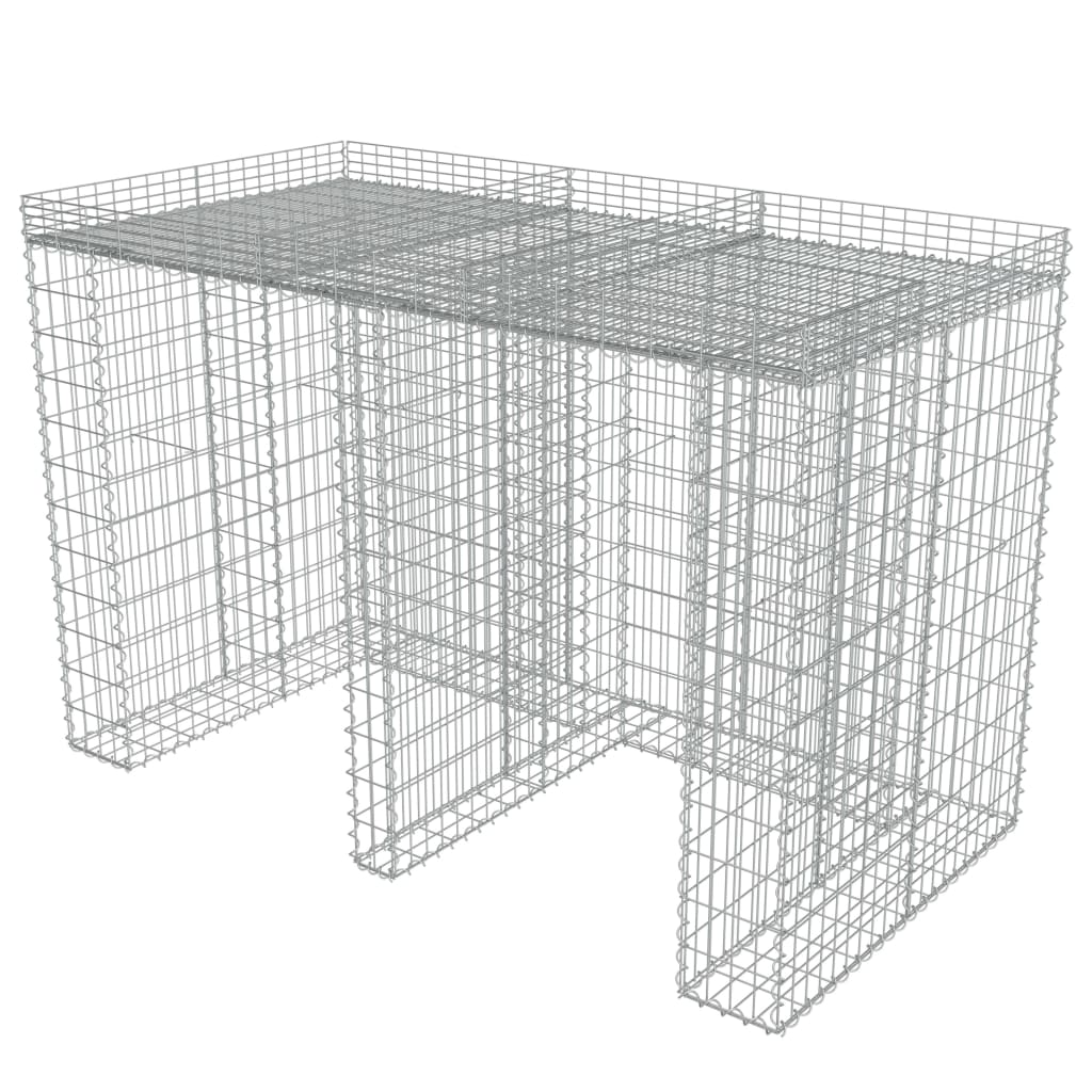 Cadre à Gabion Triple Pour Poubelles 250x100x120 Cm - Panier à Pierres VidaXL - Neuf