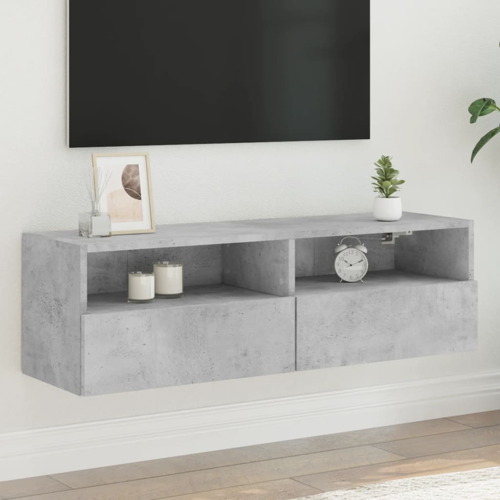 Meuble TV sonoma gris 100x40x45 cm bois d'ingénierie