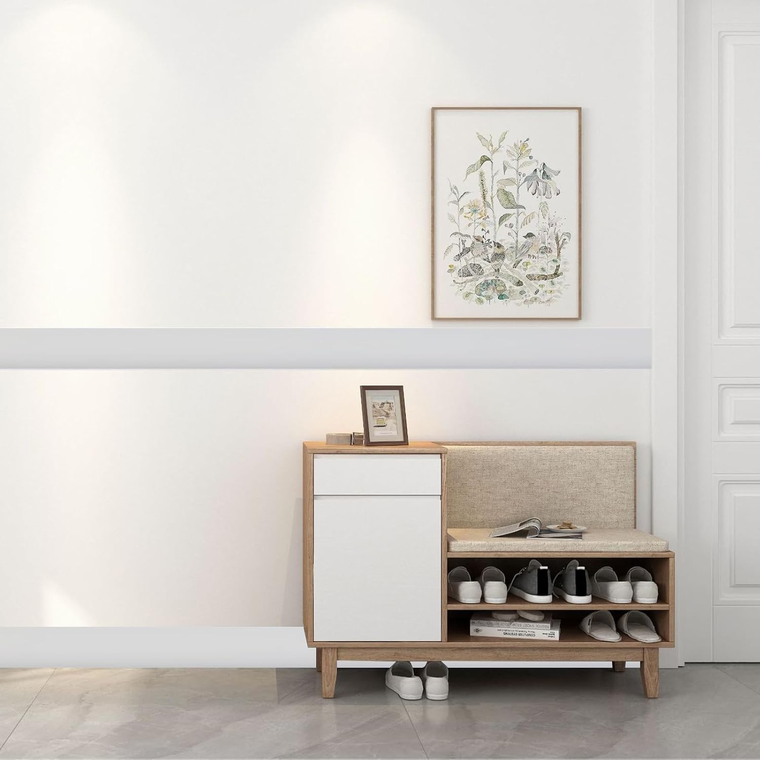 (Blanc - 10 cm x 10 m) Plinthe flexible large - 10 m - Bandes décoratives flexibles autocollantes - Profilé de transition de sol, plinthe murale - 5