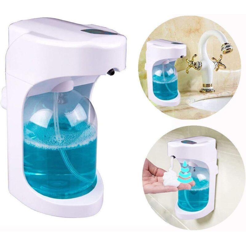 Dozator automat de săpun spumant 500 ml, senzor infraroșu, 4 baterii pentru 40.000 de doze