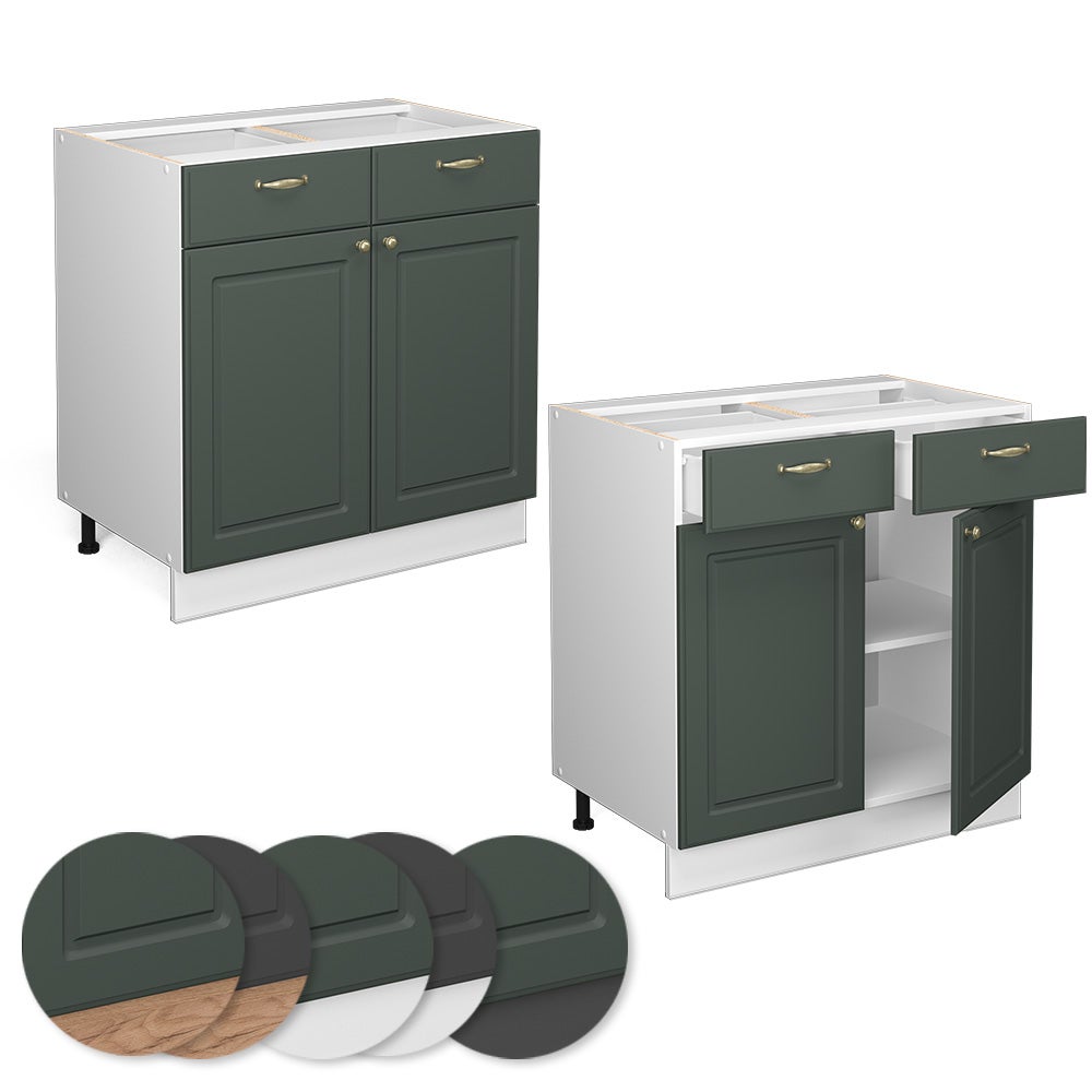 Vicco Meuble cuisine Fame-Line, Vert Or Campagne, 80cm sans PT - 5