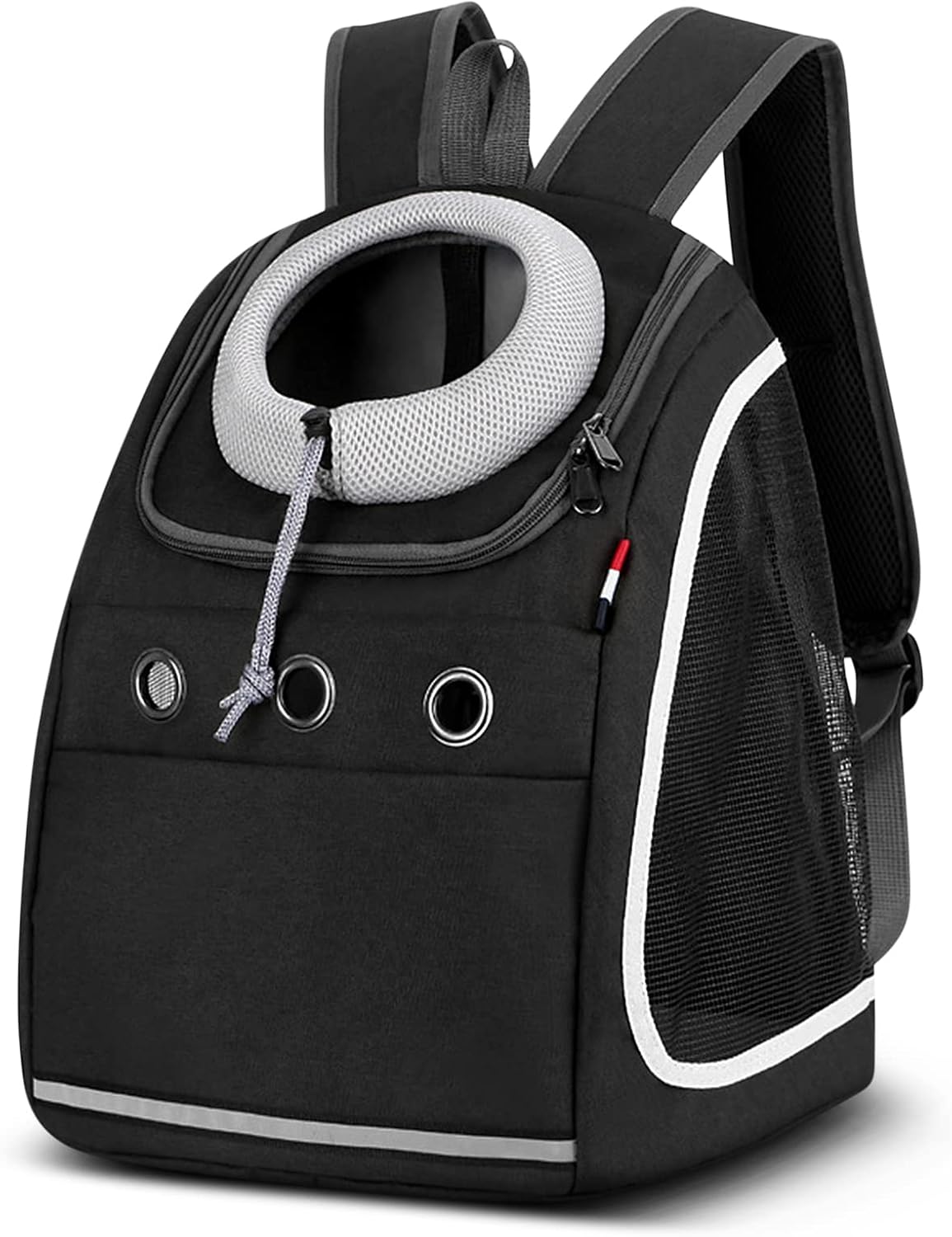 MQ Sac De Transport Pour Chien, Réglable Mains Libres Avec Poche Zippée En Maille Respirante, Sac De Voyage Sûr Avec Coussin Pour Animaux De Moins De