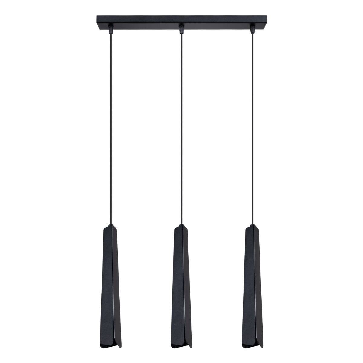 Lampa wisząca Prysm czarna 3xG9x8W tuba wym: 120 x 45 x 5 cm metal Sollux Lighting