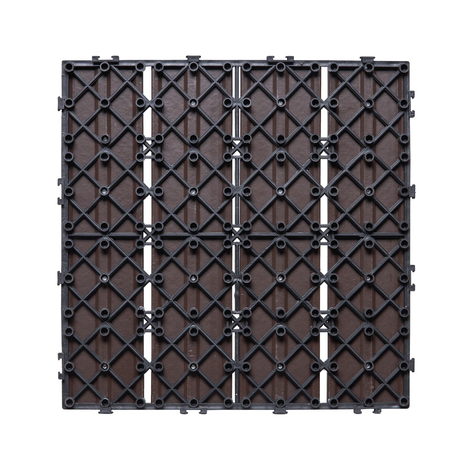 Płytki tarasowe 10x płytki zatrzaskowe płytki balkonowe 30x30cm kolor ciemnobrązowy VEVOR - 8