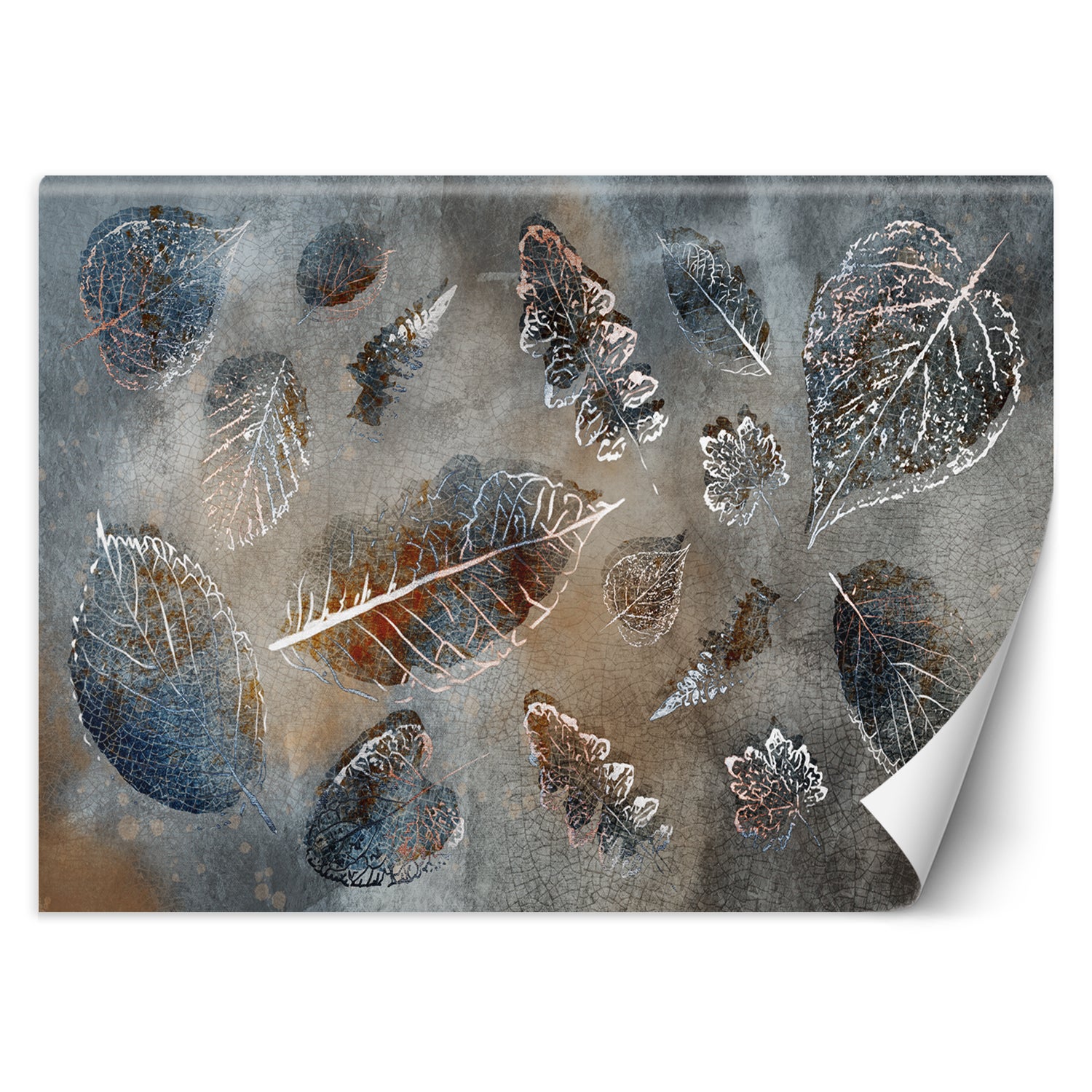 Fototapeta, Szare jesienne liście 400x280