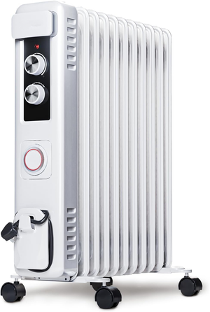 Stufa Elettrica A Torre Vulcano 2000W – Riscaldatore Al Carbonio Per Interni/Esterni, H80cm - 4