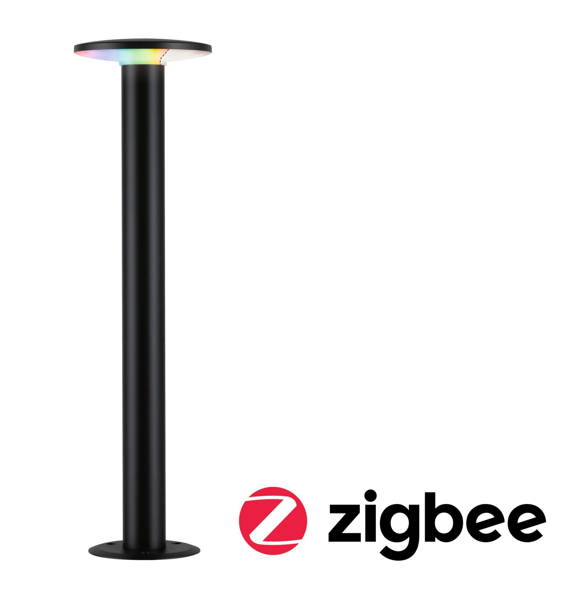 Borne lumineuse LED Smart Home Zigbee 3.0 Plate IP44 cylindrique 600 mm RGBW+ 5W 200lm 230V Anthracite Métal, Matière plastique - 2