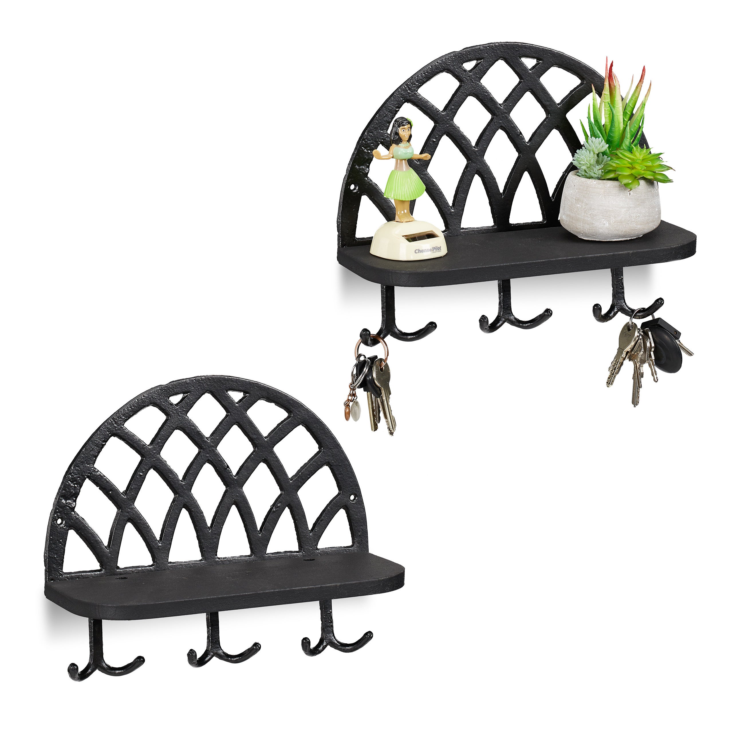 BYHANG Colgador Llaves, Ganchos Para Llaves, Estante De Pared Toalleros