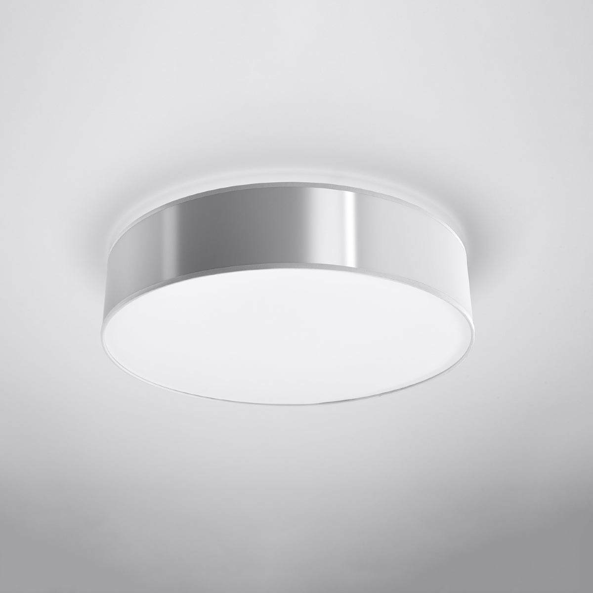 Plafon CERCLE 55 szary LED 3000K - 55x55x11cm Sollux