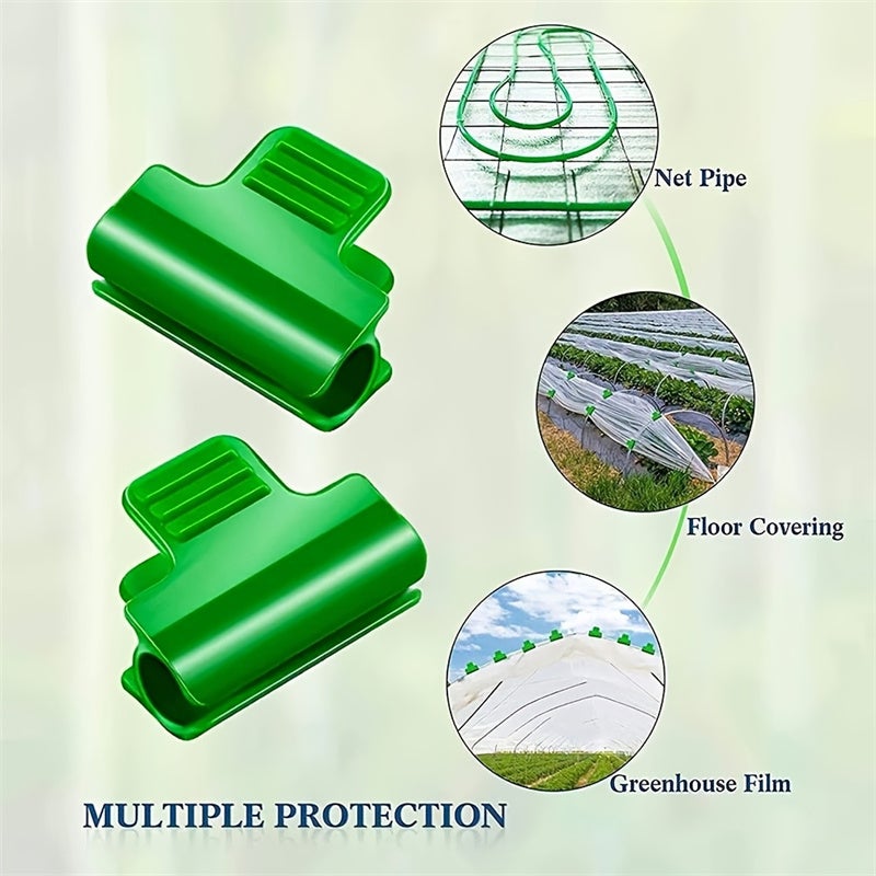 50 grampos de estufa para filme e rede - Serve para arcos de 11 mm, clipes de jardim de plástico para instalação segura de estufa - 6
