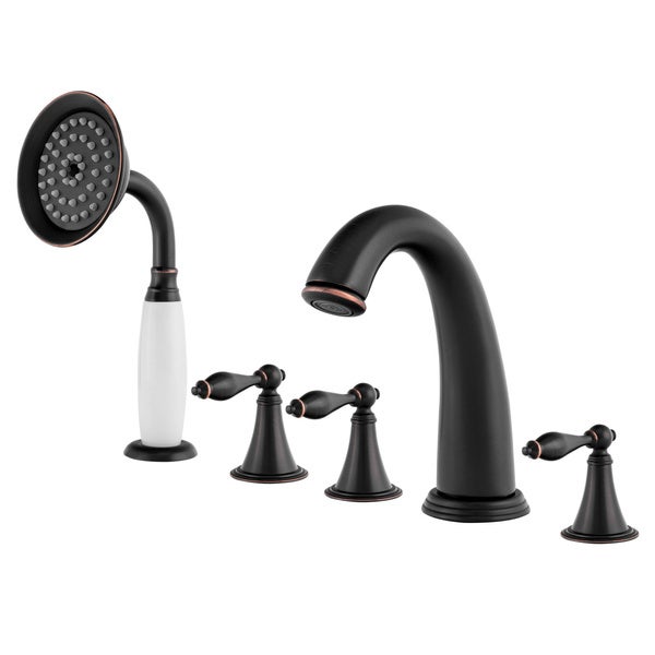 BATERIA WANNOWA 5-OTWOROWA NAWANNOWA STOJĄCA RETRO CZARNA VINTAGE