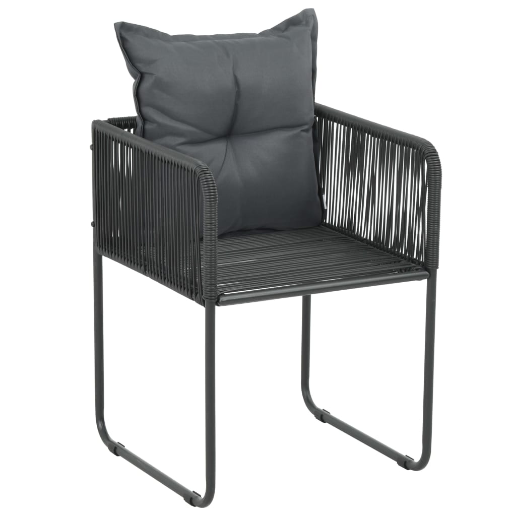 Maison Exclusive - Set da Pranzo da Giardino 5 pz in Rattan PVC Nero e Marrone - 5