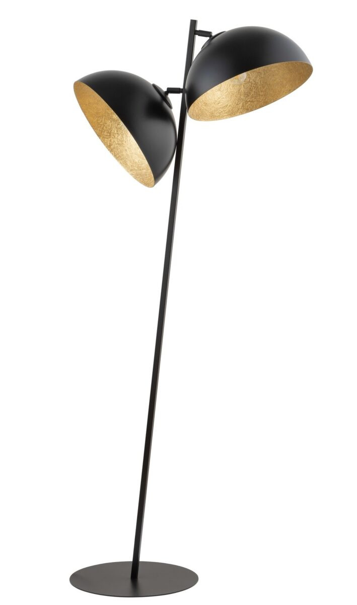 Lampa podłogowa stojąca Sfera czarno-złota 2xE27x15W wym: 156 x 60 x 35 cm metal SIGMA