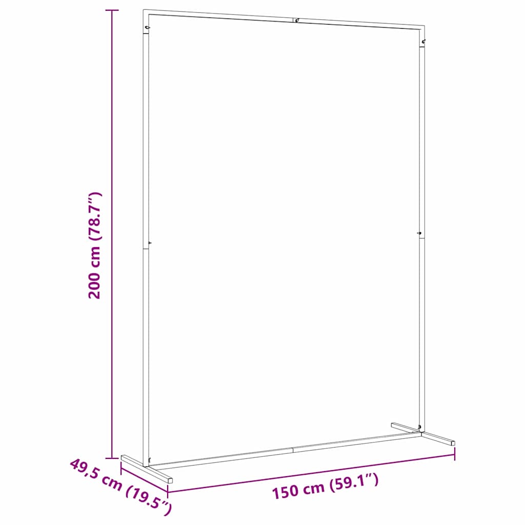 Arche de mariage Doré 150 x 49,5 x 200 cm Acier vidaXL - 3