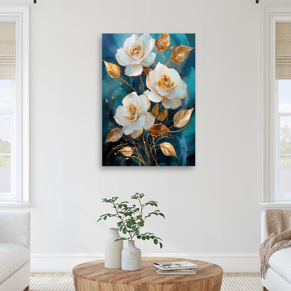 Novart Quadros - Completamente Pronto Da Appendere - Immagini - Fiori Astratto - 7 Pezzi Set Moderni - N036471a