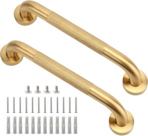 Lot De 2 Barres D'appui Salle De Bain Inox Brossé - Longueur 30cm, Style Moderne, Neuf